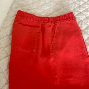 Loft, orange wide leg linen pants